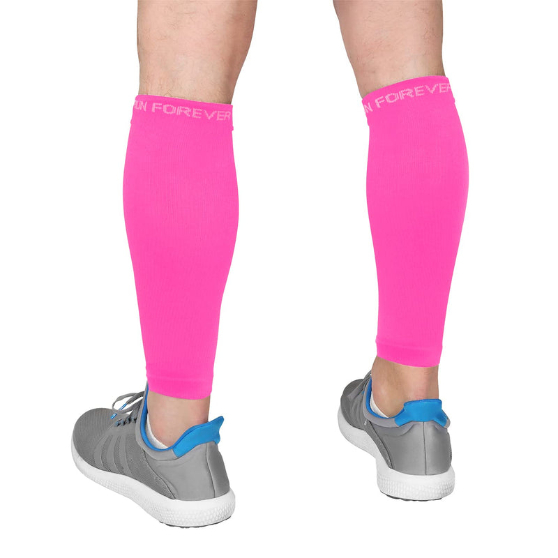 Calf Compression Sleeves For Men & Women - Leg Compression Sleeve - Footless Compression Socks for Shin Splint &Varicose Vein Pink Small - BeesActive Australia