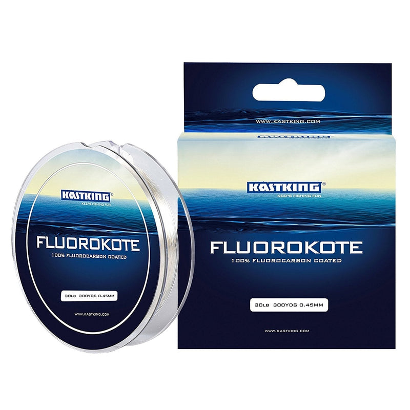 [AUSTRALIA] - KastKing FluoroKote Fishing Line - 100% Pure Fluorocarbon Coated - 300Yds/274M 150Yds/137M Premium Spool - Upgrade from Mono Perfect Substitute Solid Fluorocarbon Line 300.0 Yards 6LB(2.72KG) 0.22mm 