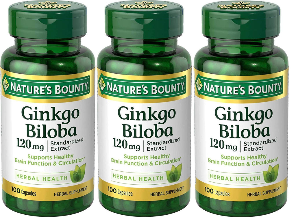 Nature's Bounty Ginkgo Biloba 120 mg 100 ea (Pack of 3) - BeesActive Australia