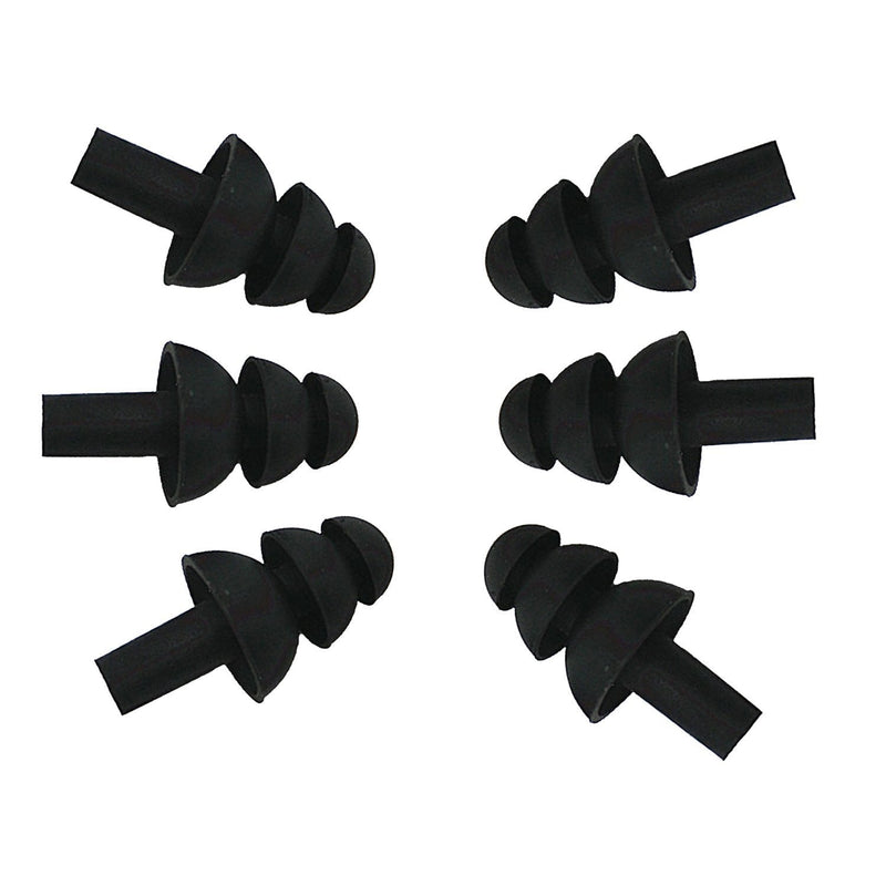 6PAIRS Soft Silicone Earplus Swimmers Flexible Ear Plugs for Swimming Sleeping with Earplug Case (Black) - BeesActive Australia