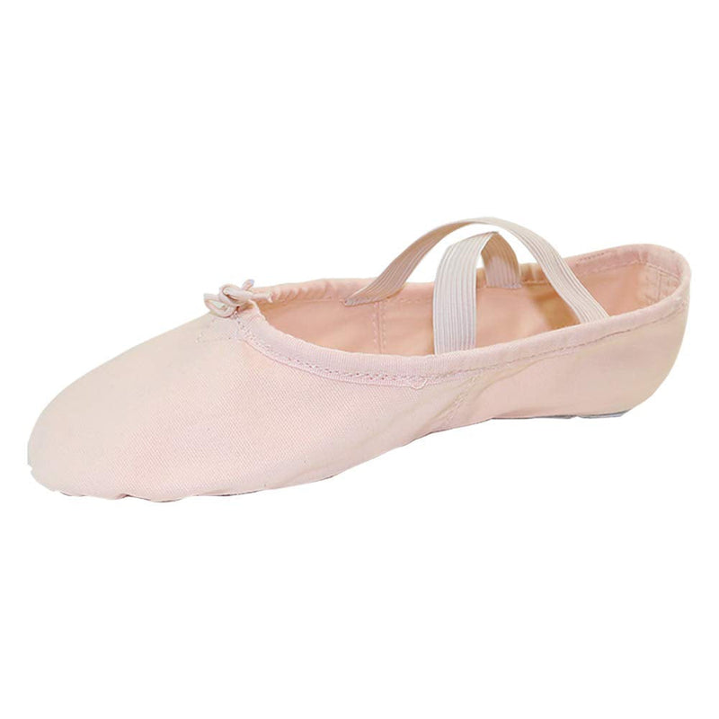 Danzcue Adult Split Sole Canvas Ballet Slipper 3.5 Pink - BeesActive Australia