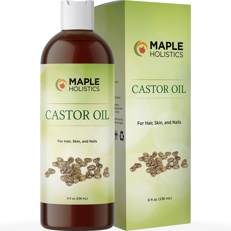 Castor Oil for Hair Skin and Nails - Nourishing Cold Pressed Castor Oil Emollient and Humectant Moisturizer for Dry Skin Care - Pure Castor Oil for Eyelashes and Eyebrows and Essential Oil Carrier - BeesActive Australia