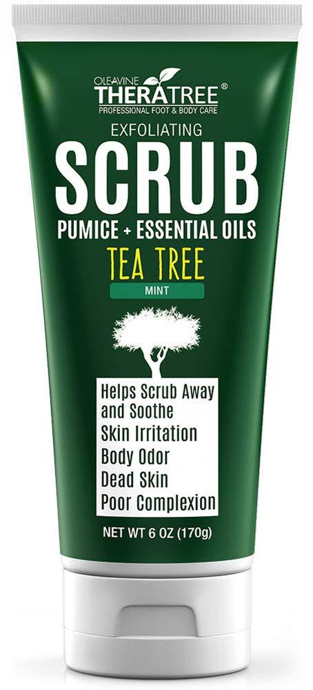 Tea Tree Oil Exfoliating Scrub with Bamboo Charcoal, Neem Oil & Natural Pumice by Oleavine TheraTree - BeesActive Australia