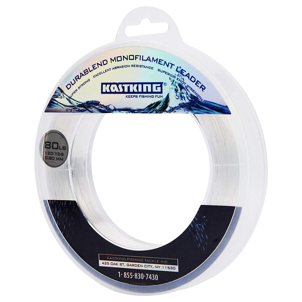 KastKing DuraBlend Monofilament Leader Line - Premium Saltwater Mono Leader Materials - Big Game Spool Size 120Yds/110M Clear 60 LB (Wound on Spool) 0.70mm - BeesActive Australia