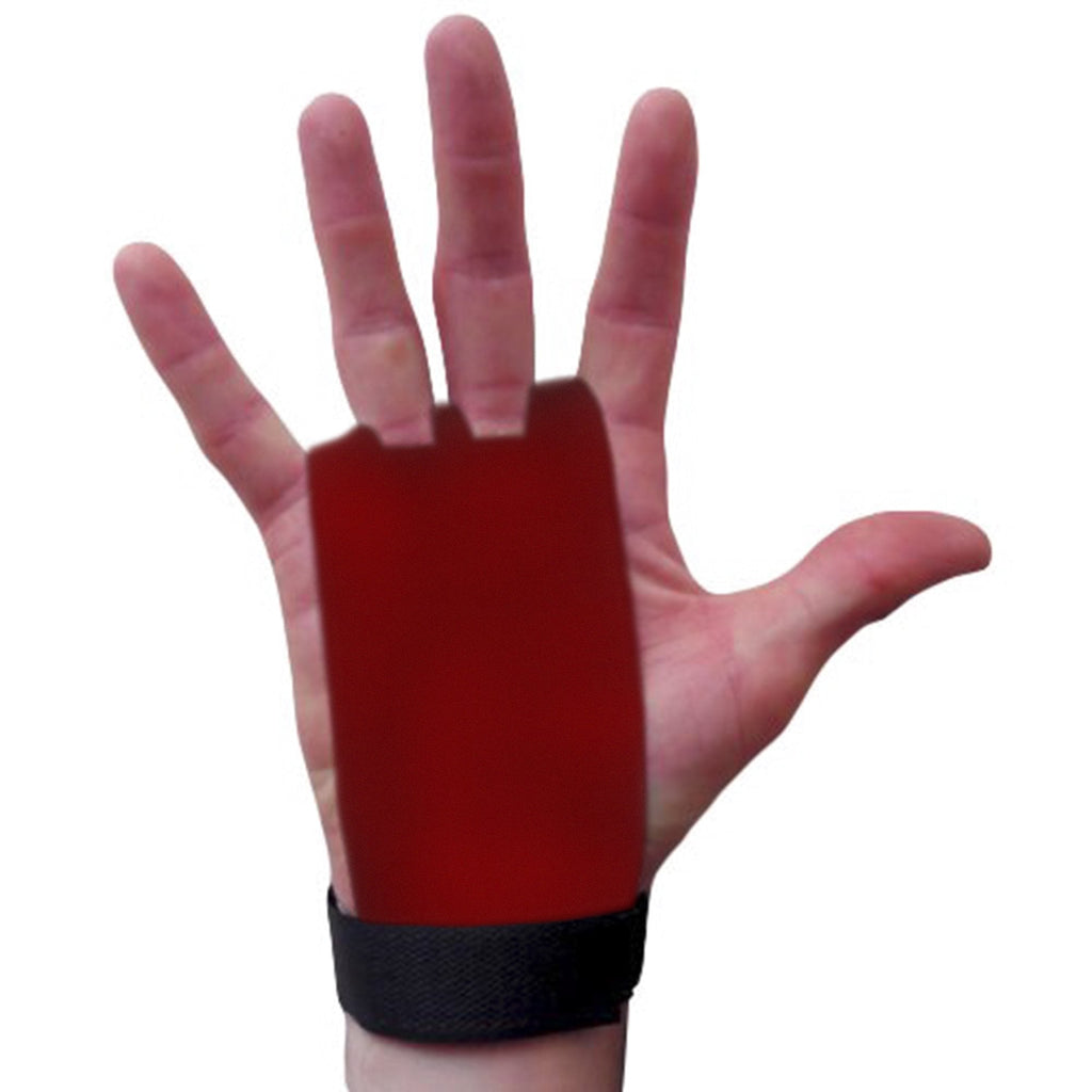 WODSaver by WODFitters - Leather Hand Grips for Pull Ups, Chin Ups, Cross Training, Gymnastics, Weightlifting, Barbells and Kettlebells Red Small - BeesActive Australia