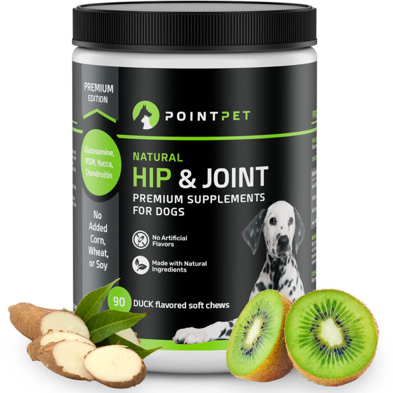 POINTPET Glucosamine for Dogs - Hip and Joint Supplement - Dog Mobility Soft Chews with Chondroitin & MSM, Arthritis Support for Hips and Joints with Omega 3 120 Soft Chews - BeesActive Australia