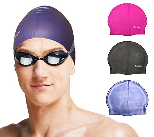 Prestige Swim Cap for Women Men Kids Premium Quality Blue - BeesActive Australia