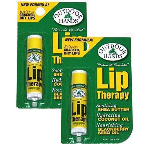 Outdoor Hands Lip Therapy, Shea Butter, Coconut Oil & Blackberry Seed Oil - 2pack - BeesActive Australia