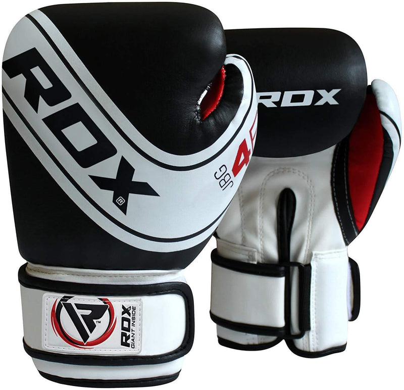 [AUSTRALIA] - RDX Kids Boxing Gloves for Training & Muay Thai, Maya Hide Leather Junior 4oz, 6oz Mitts for Sparring, Fighting & Kickboxing, Good for Youth Punch Bag, Grappling Dummy and Focus Pads Punching 
