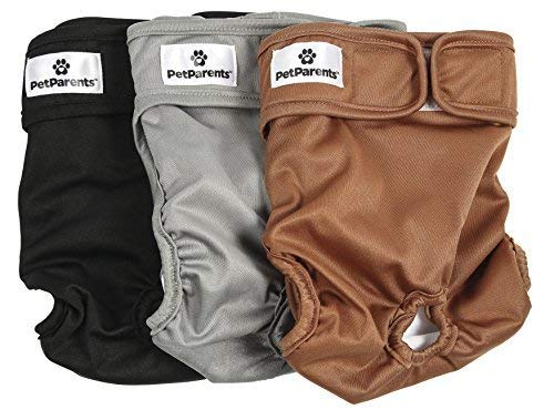 Pet Parents Washable Dog Diapers (3pack) of Durable Doggie Diapers, Premium Male & Female Dog Diapers Medium Natural - BeesActive Australia