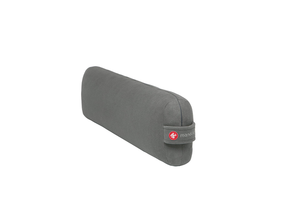 Manduka Enlight Yoga Bolster - Absorbent and Supportive, with Soft Microfiber Removable Cover, Multi Color, Multi Shape/Size Thunder Lean - BeesActive Australia