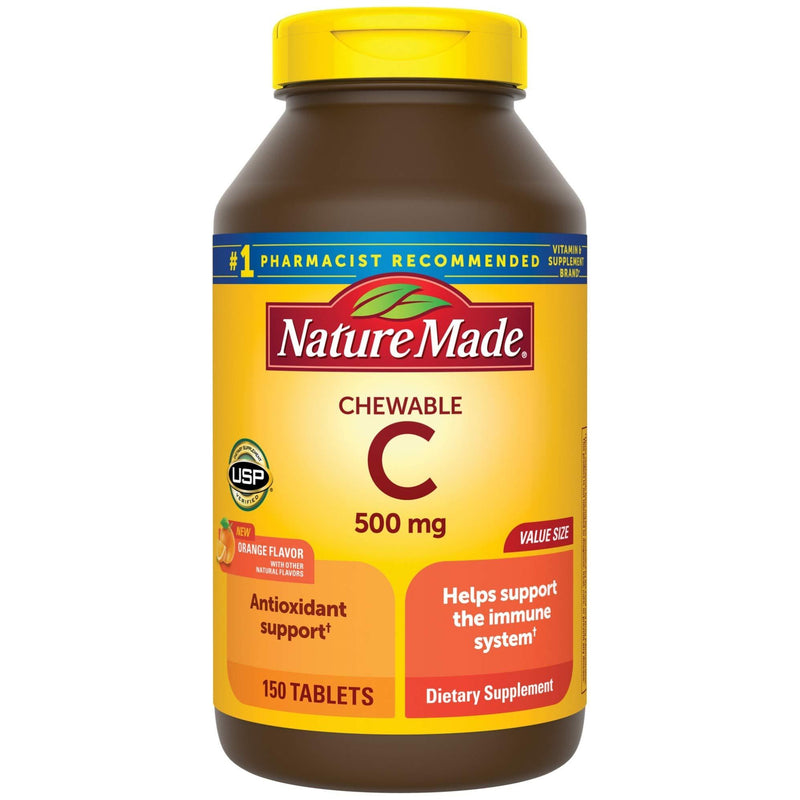 Nature Made Chewable Vitamin C 500 mg Tablets, 150 Count Value Size to Help Support the Immune System - BeesActive Australia