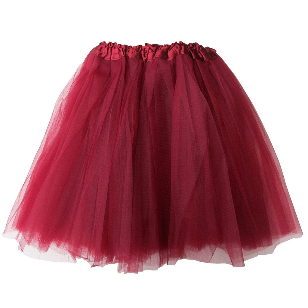 [AUSTRALIA] - So Sydney Adult Tutu Skirt, Tutu for Women, Tutu Skirt Womens 3 Layer Costume Ballet Dress Maroon (Burgundy) 