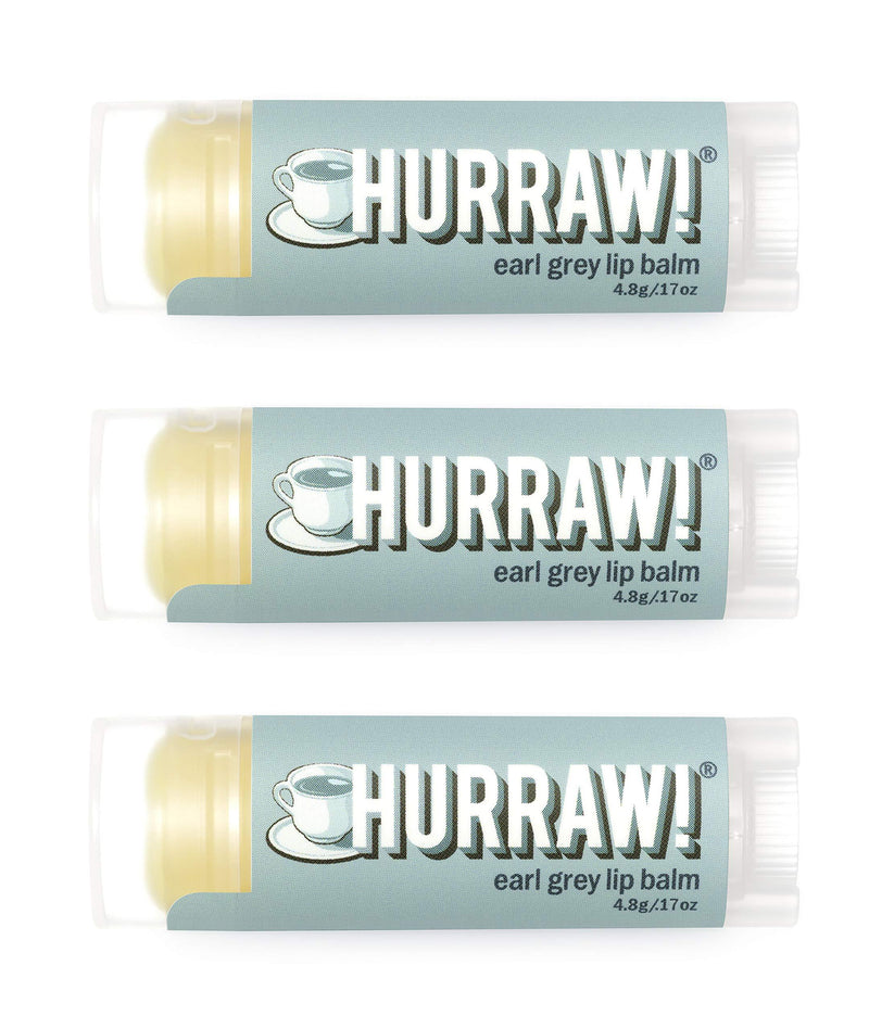 Hurraw! Earl Grey Lip Balm, 3 Pack: Organic, Certified Vegan, Cruelty and Gluten Free. Non-GMO, 100% Natural Ingredients. Bee, Shea, Soy and Palm Free. Made in USA - BeesActive Australia