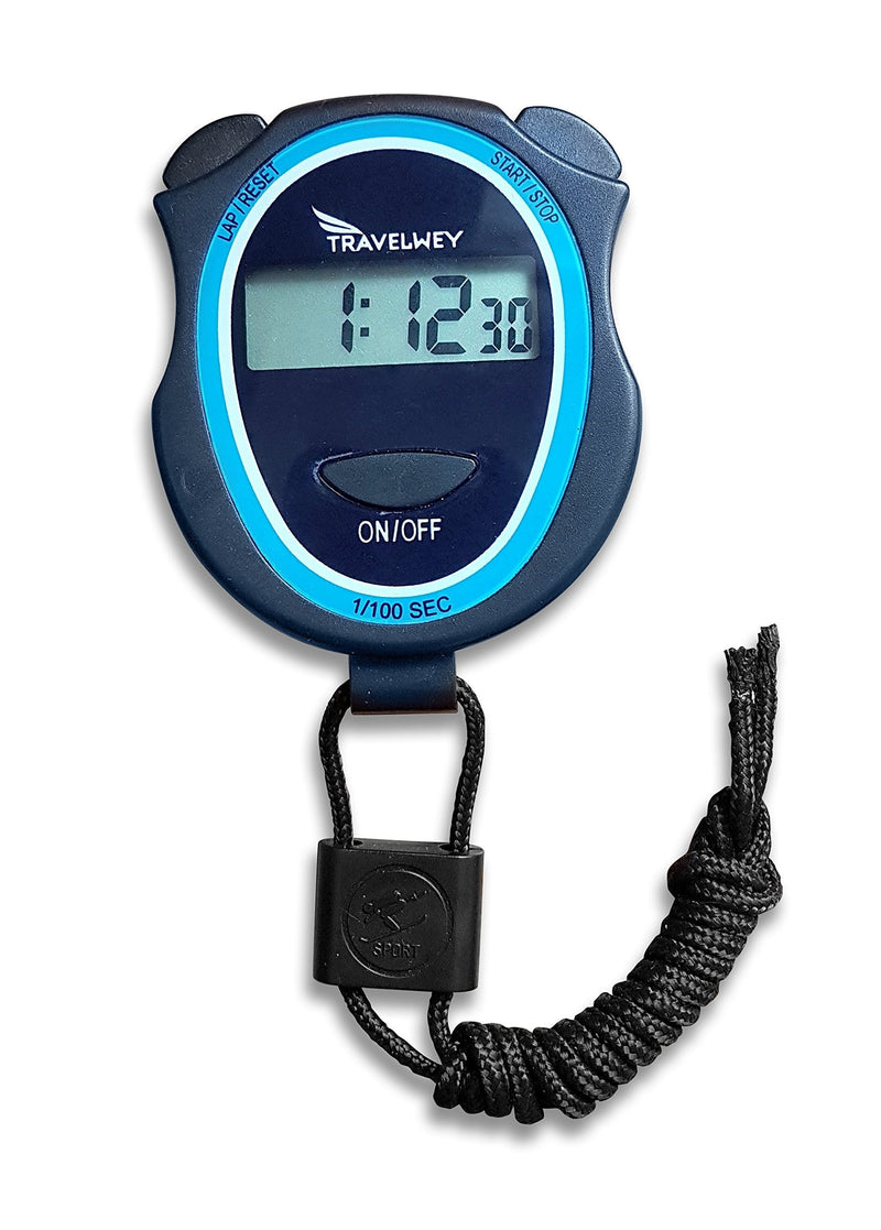 Digital Stopwatch - No Bells, No Whistles, Simple Basic Operation, Silent, Clear Display, ON/Off, Child Friendly, AAA Batteries (Included), Black - BeesActive Australia