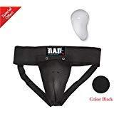 [AUSTRALIA] - RAD Mens Groin Protector – MMA Athletic Cup – Boxing Abdominal Groin Guard, Nutty Buddy Sports Men Large Black 