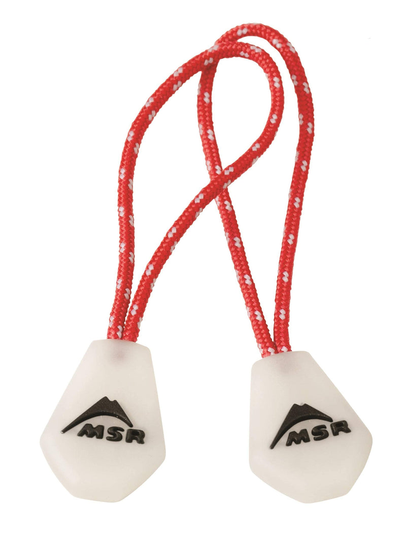 MSR Night Glow Zipper Pulls, 2-Pack , Red/White - BeesActive Australia