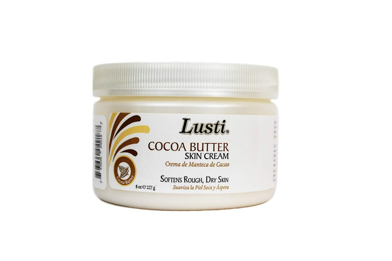 Lusti Cocoa Butter Skin Cream, 8 fl oz - Enriched with Vitamin E - Softens Rough & Dry Skin - Protect you Skin - BeesActive Australia