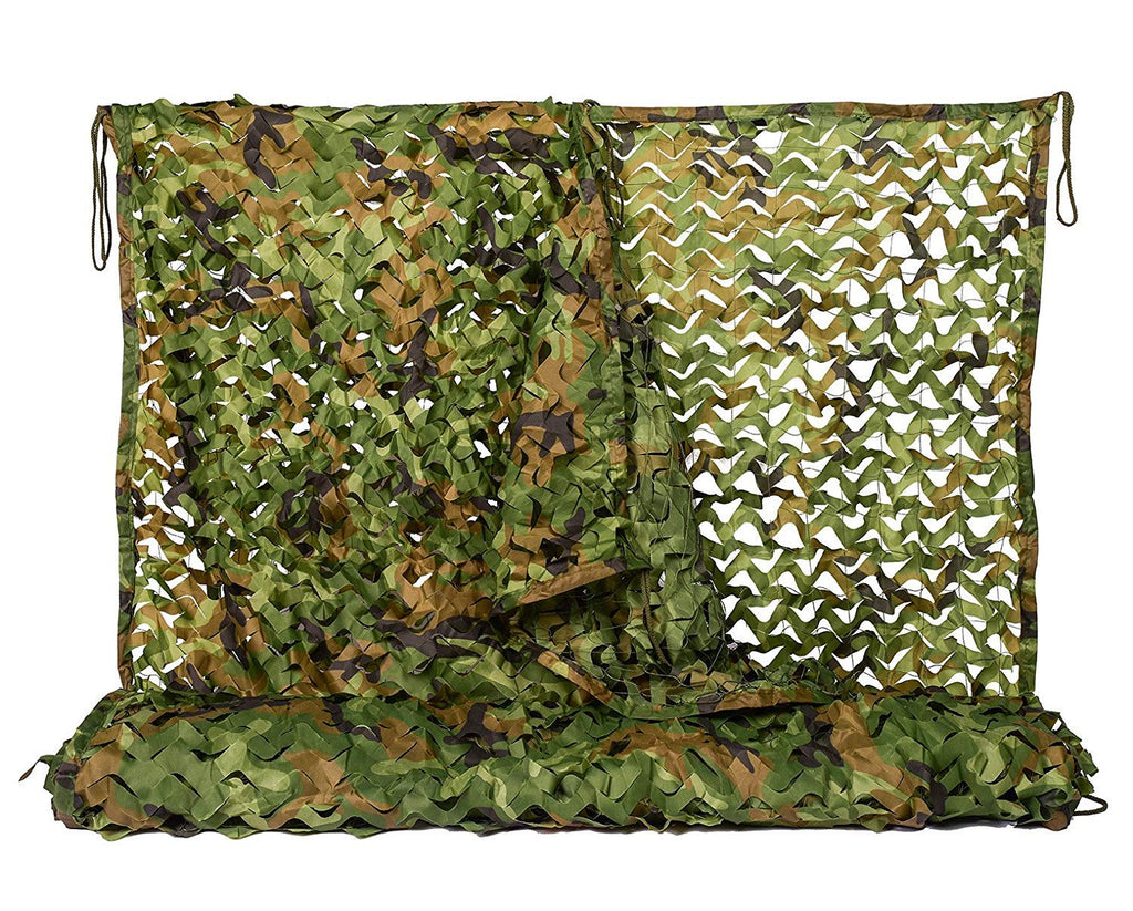 [AUSTRALIA] - NINAT Woodland Camo Netting Camouflage Net for Camping Military Hunting Shooting Sunscreen Nets 150D 6.5ft x 10ft(2M x 3M) 