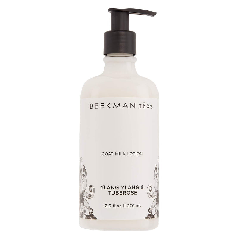 Beekman 1802 - Goat Milk Lotion - Ylang Ylang & Tuberose - Hydrating Goat Milk Lotion for Whole-Body - Naturally Exfoliates with Lactic Acid - Cruelty-Free Goat Milk Bodycare - 12.5 oz - BeesActive Australia