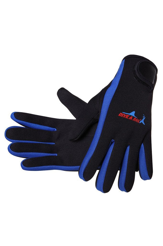 Micosuza Neoprene 1.5mm Five Finger Dive Gloves Blue Medium - BeesActive Australia