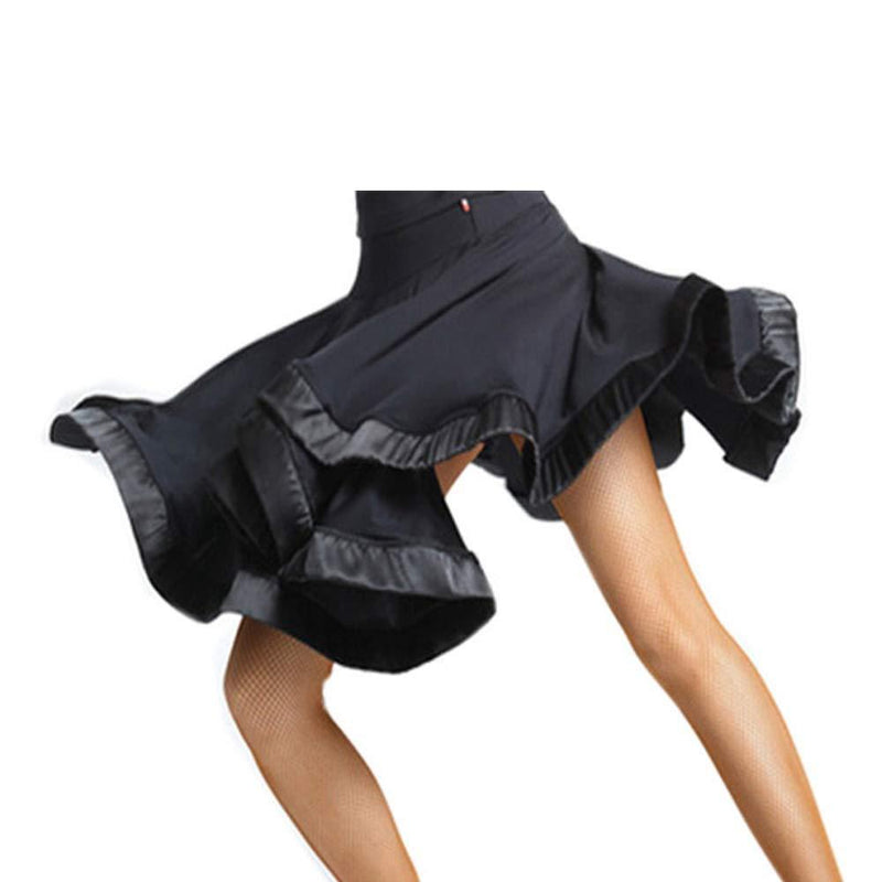 [AUSTRALIA] - Motony Women Latin Dance Dress New Style Adult Latin Dance Practice Skirt Medium Black 