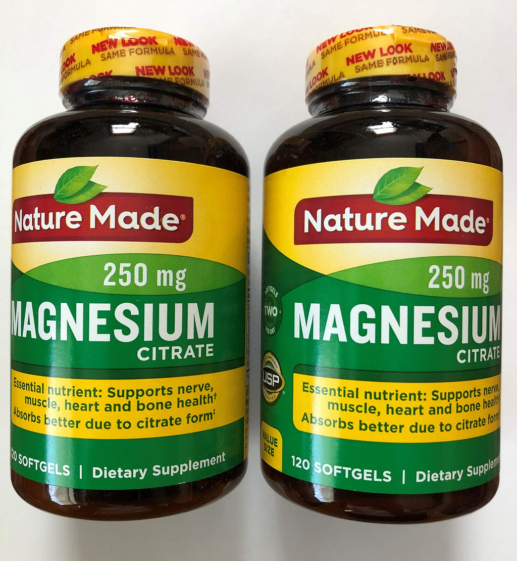 Nature Made Magnesium Citrate Softgels, 120 Count (Pack of 2) - BeesActive Australia