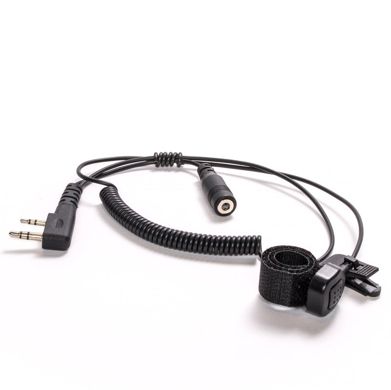 [AUSTRALIA] - BTECH 2 Pin (K1 Connector) to 3.5MM Adapter with Push-to-Talk Button (Compatible with 2 Pin BaoFeng, Kenwood, BTECH Radios to 3.5mm Headsets with in-line Mics) 