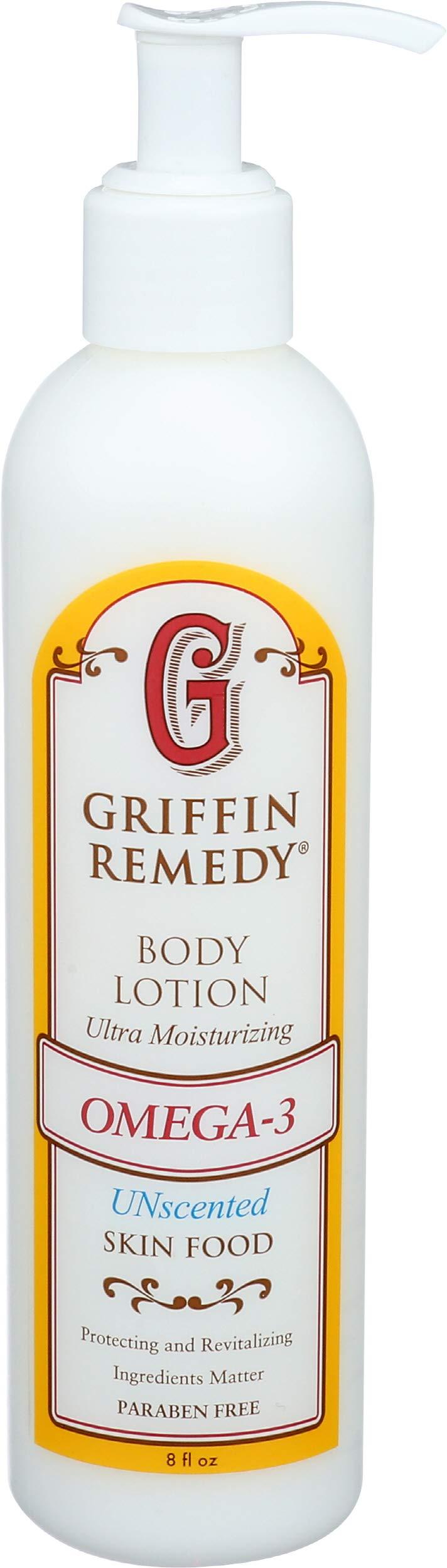 Griffin Remedy Omega-3 Body Lotion-Unscented with Organic MSM and Essential Oils, Ultra Moisturizing, All Natural, Paraben Free, Sulfate Free 8 fl oz Unscented Lotion - BeesActive Australia