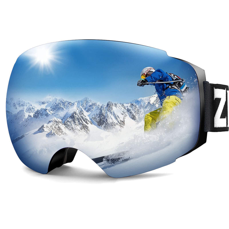 ZIONOR X4 Ski Snowboard Snow Goggles Magnet Dual Layers Lens Spherical Design Anti-Fog UV Protection Anti-Slip Strap for Men Women A0-lagopus X4 Black Frame Revosilverlens Vlt 8.59% ZIONOR Lagopus X4 Complete Goggles - BeesActive Australia