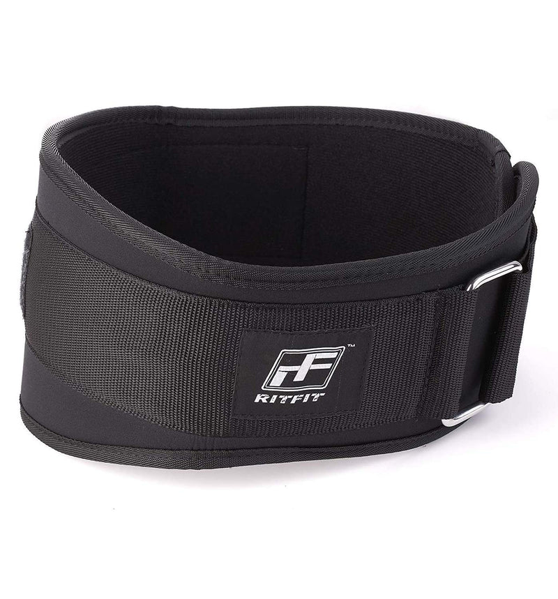 RitFit Weight Lifting Belt - Great for Squats, Clean, Lunges, Deadlift, Thrusters - Men and Women - 6 Inch - Multiple Color Choices - Firm & Comfortable Lumbar Support Black S(22-29'') - BeesActive Australia