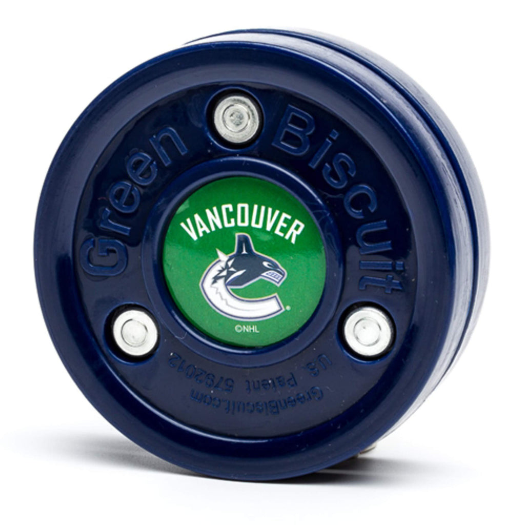 [AUSTRALIA] - Green Biscuit Original NHL Puck. Pick Your Favorite NHL Team! Vancouver Canucks 