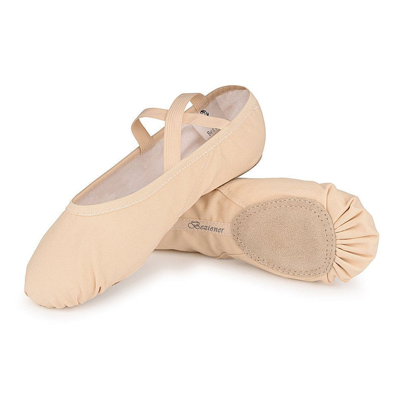 Ballet Shoes for Women Girls, Women's Ballet Slipper Dance Shoes Canvas Ballet Shoes Yoga Shoes 8.5 Light Pink - BeesActive Australia