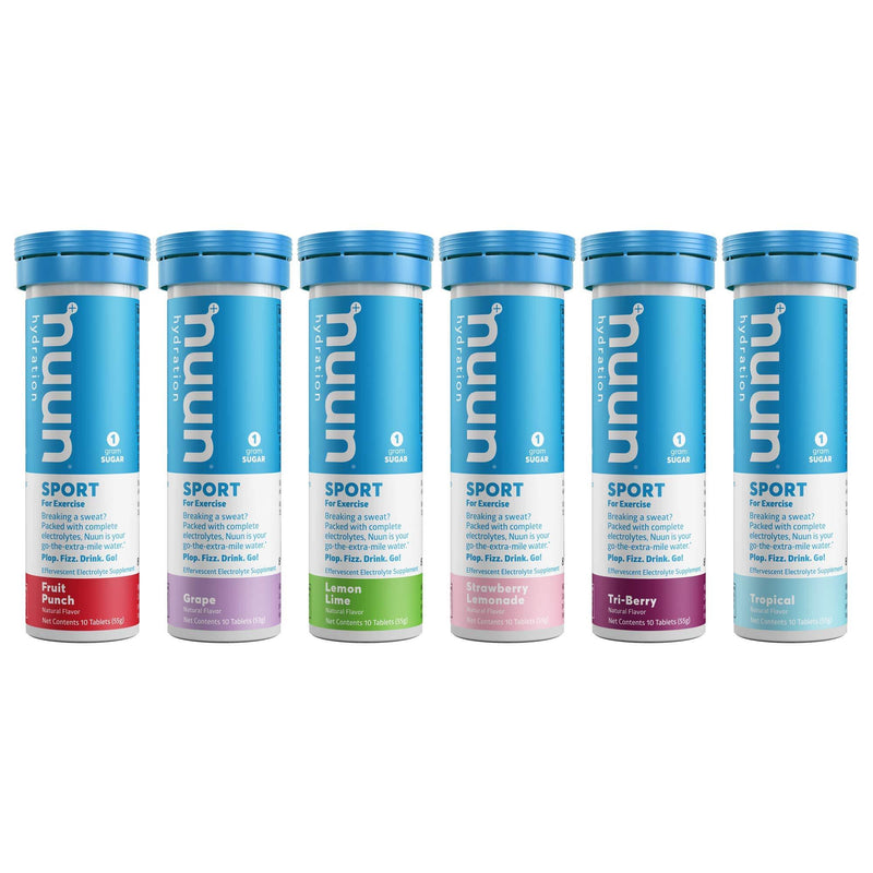 Nuun Sport: Electrolyte Drink Tablets, Variety Pack, (60 Servings), 10 Count (Pack of 6) Variety Mixed Box 10 Count (Pack of 6) - BeesActive Australia