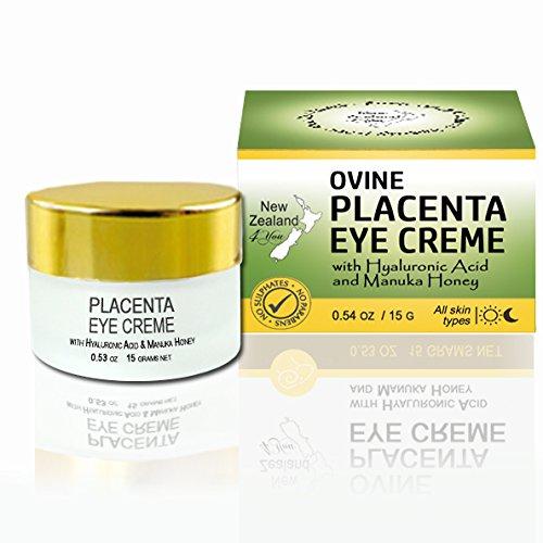 New Zealand 4 You Ovine Placenta Eye Cream with Hyaluronic Acid and Manuka Honey - Reduces Fine Lines & Wrinkles, Firms & Brightens - All Natural Ingredients, 15g - BeesActive Australia