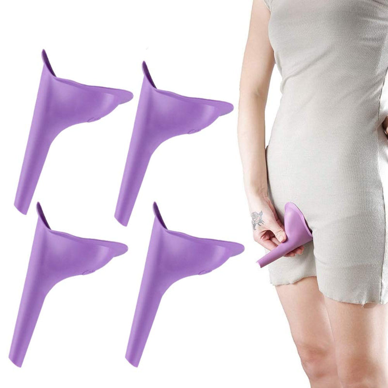 HAKDAY Portable Female Women Urinal Camping Travel Toilet Device 4PCS,Purple - BeesActive Australia
