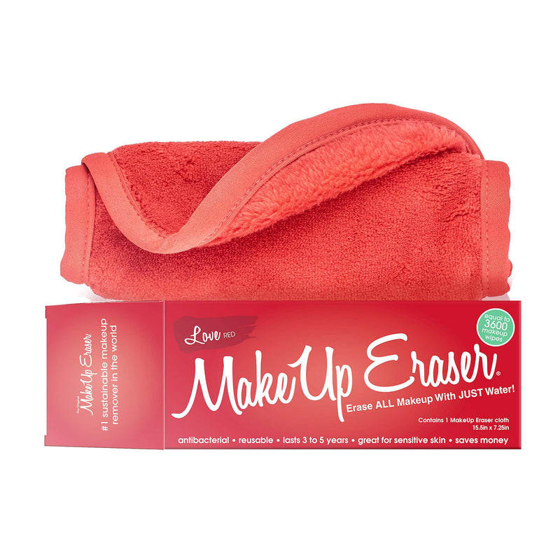 The Original MakeUp Eraser, Erase All Makeup With Just Water, Including Waterproof Mascara, Eyeliner, Foundation, Lipstick, and More Love Red - BeesActive Australia