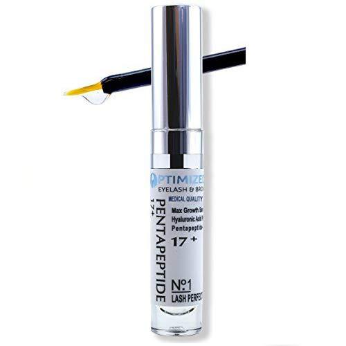 OPTIMIZED Eyelash and Eyebrow Growth Serum with Medical Strength Pentapeptide 17 & Hyaluronic Acid Max for Thicker, Darker, Longer Lashes & Brows in 60 Days 0.14 Fl Oz (Pack of 1) - BeesActive Australia