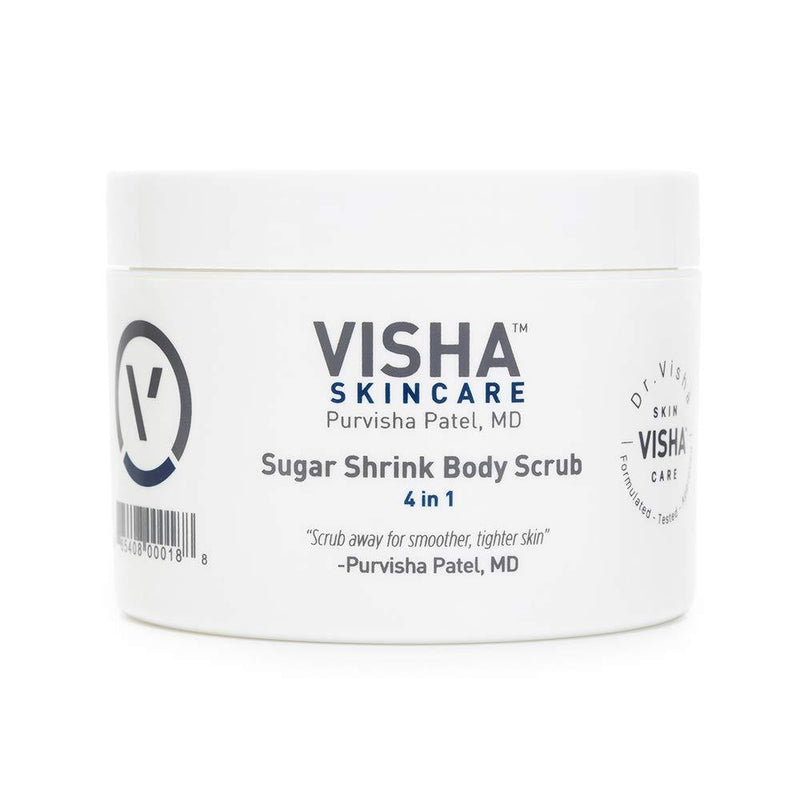 Visha Skincare Sugar Shrink Body Scrub - Exfoliating Body Scrub - Reduces the Appearance of Stretch Marks and Cellulite (10 oz) - BeesActive Australia
