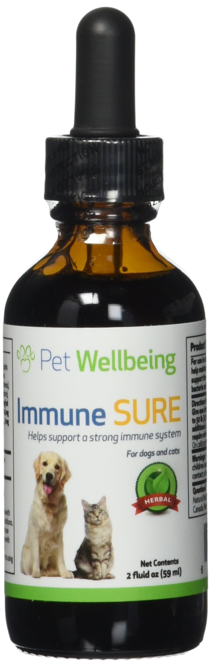 Pet Wellbeing - Immune Sure for Cats - Herbal Immune Support in Felines - 2oz (59ml) - BeesActive Australia