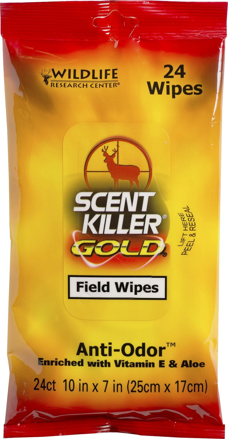 Wildlife Research Scent Killer Field Wipes (24 Pack), Gold (1295) - BeesActive Australia