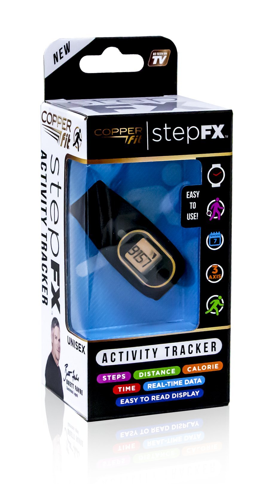 Copper Fit Step FX Wireless Activity Tracker, Black Wristband, 9 x 14.5 x 10.8 inch, (Model: CFSTEPFX) - BeesActive Australia