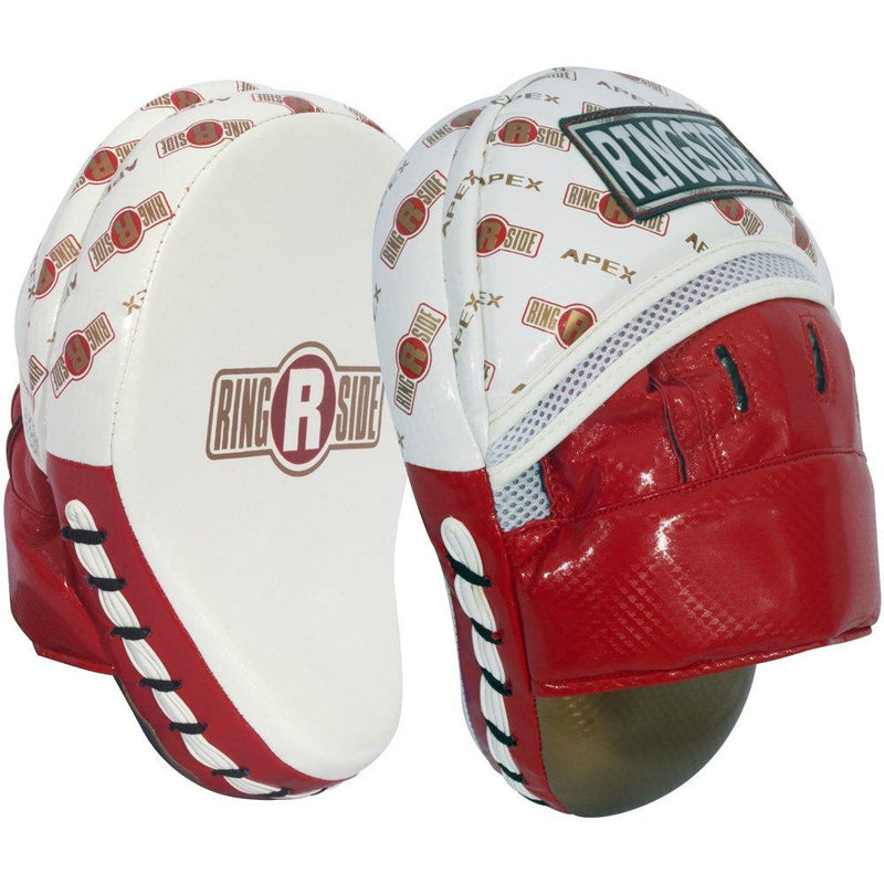[AUSTRALIA] - Ringside Apex Punch Mitts One Size White/Red 