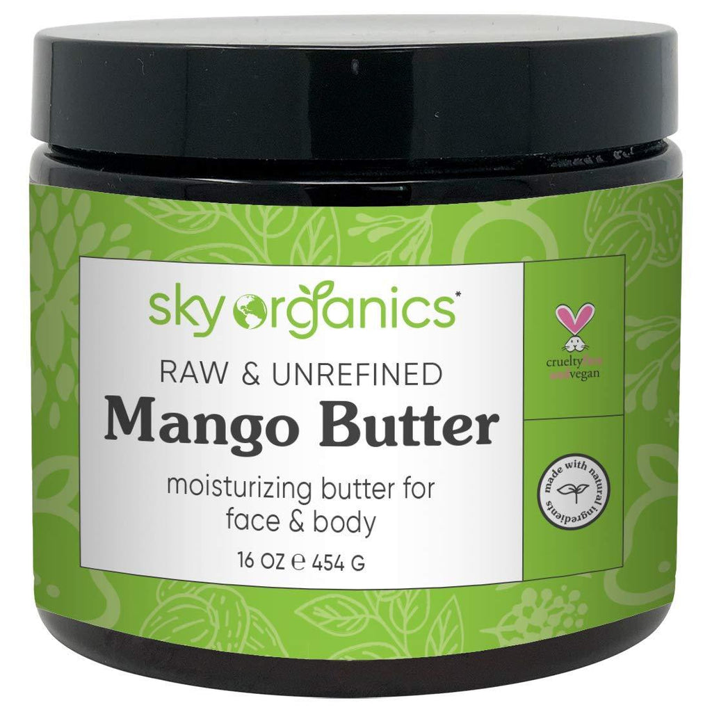 Mango Butter (16 oz) by Sky Organics Raw 100% Pure Unrefined Mango Butter for Face Body and DIY Raw Mango Body Butter Natural Mango Butter for All Skin Types 1 Pound (Pack of 1) - BeesActive Australia