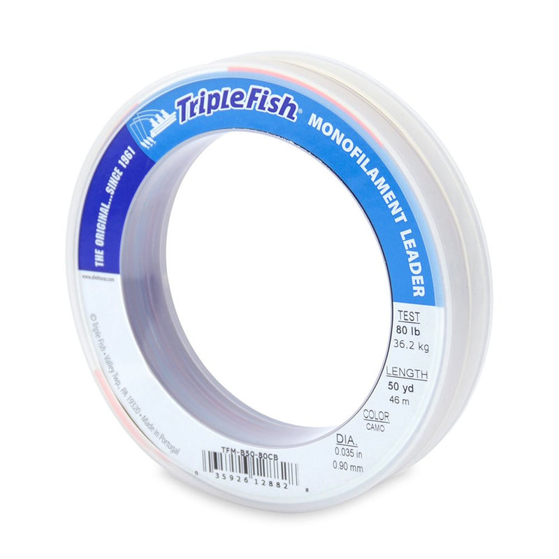 Triple Fish 80 lb Test Mono Leader Fishing Line 0.90 mm/50 yd Camo - BeesActive Australia