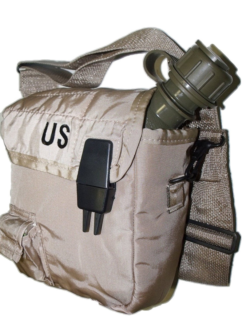 New 2 QT Collapsible Water Canteen + Desert Tan Cover Pouch with Sling US Army Military by US Goverment GI USGI - BeesActive Australia