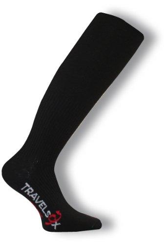 [AUSTRALIA] - Travelsox Flight Travel Socks OTC Patented Graduated Compression, TS1000 Large Black 