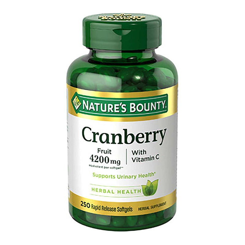 Nature's Bounty Cranberry Fruit 4200mg/Plus Vitamin C 250 Softgels (Pack of 2) 250 Count (Pack of 2) - BeesActive Australia