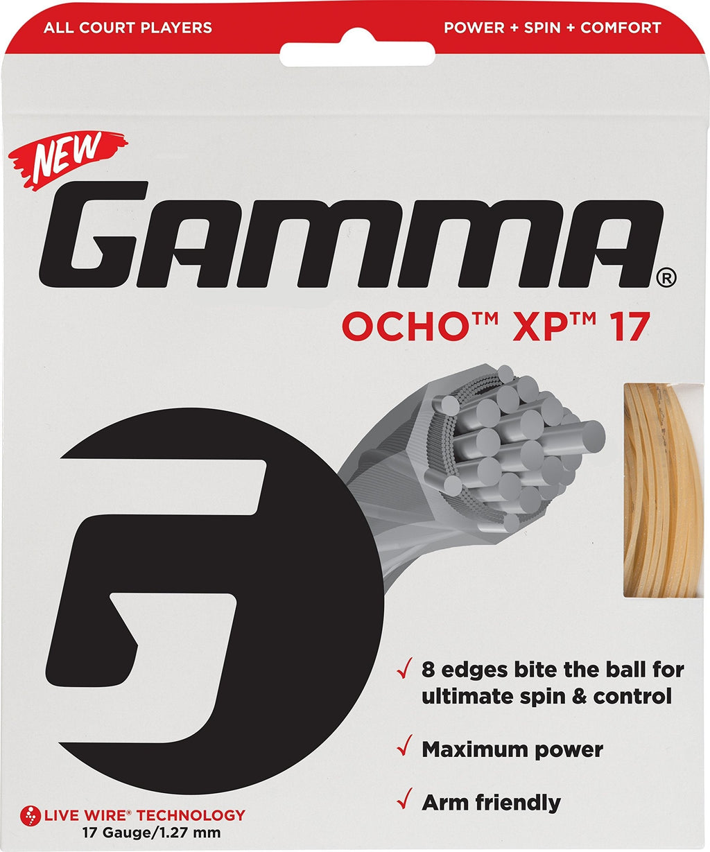 [AUSTRALIA] - Gamma Ocho XP Tennis String Natural () 17G - Single Set (40 Feet) 