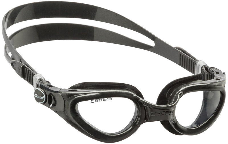 [AUSTRALIA] - Cressi Right Swim Goggle, Made in Italy Black/Black Clear 